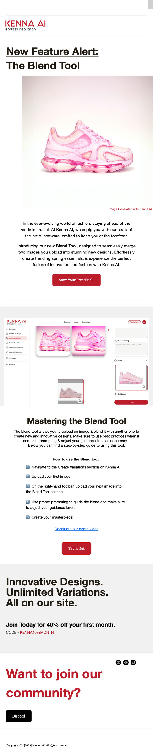 Revolutionize Your Designs with Kenna AI’s New Blend Tool! email